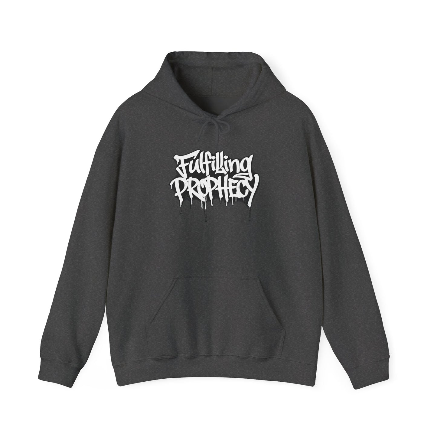 Fulfilling Prophecy Hoodie — Graffiti Scripture Hebrews 10:7 Pullover