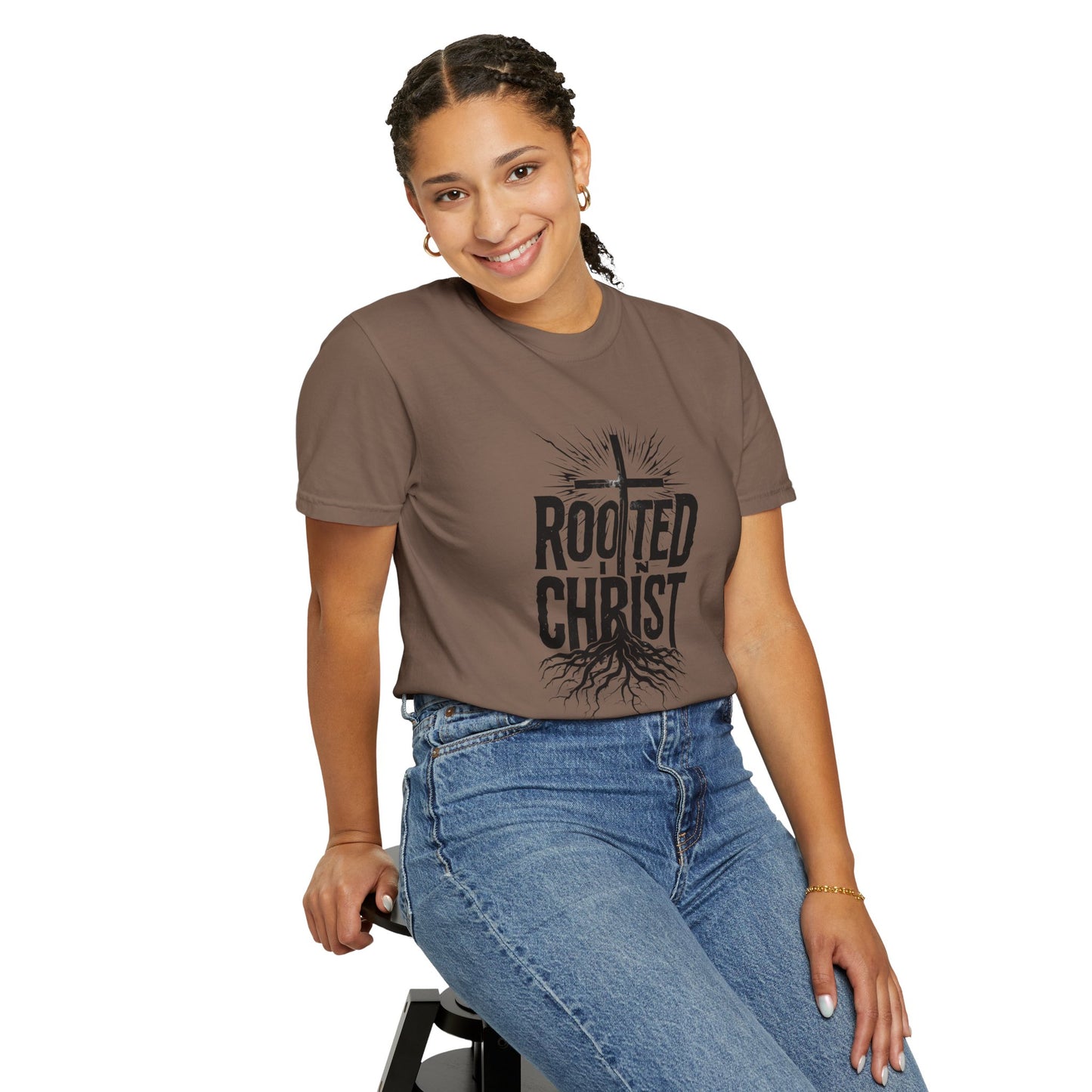 'Rooted Christ' - Unisex Garment-Dyed T-Shirt