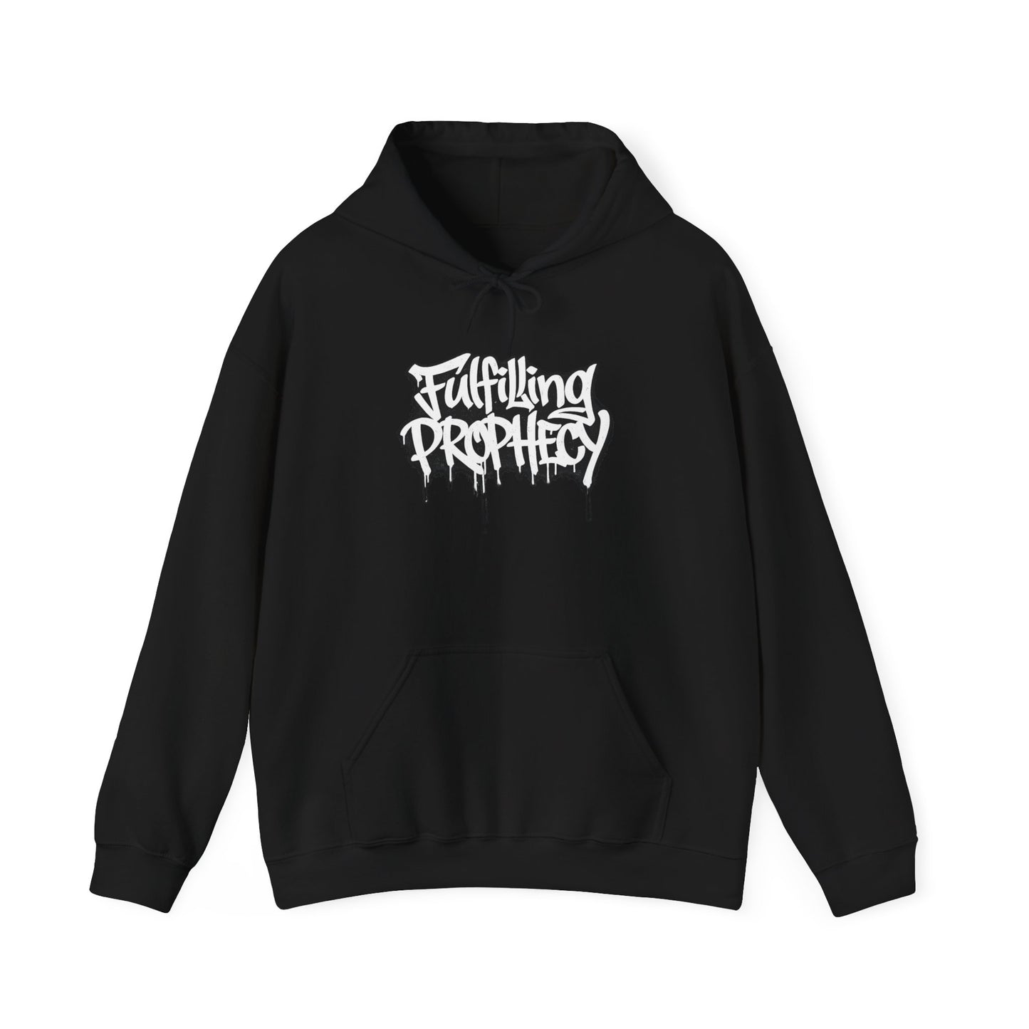 Fulfilling Prophecy Hoodie — Graffiti Scripture Hebrews 10:7 Pullover