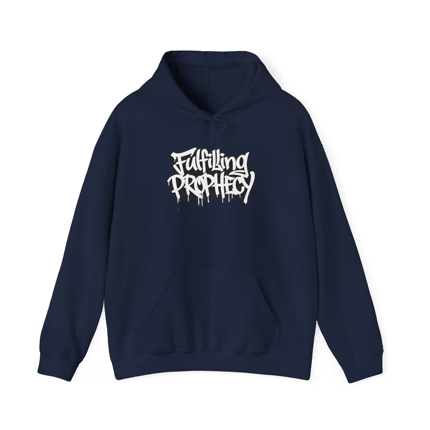 Fulfilling Prophecy Hoodie — Graffiti Scripture Hebrews 10:7 Pullover