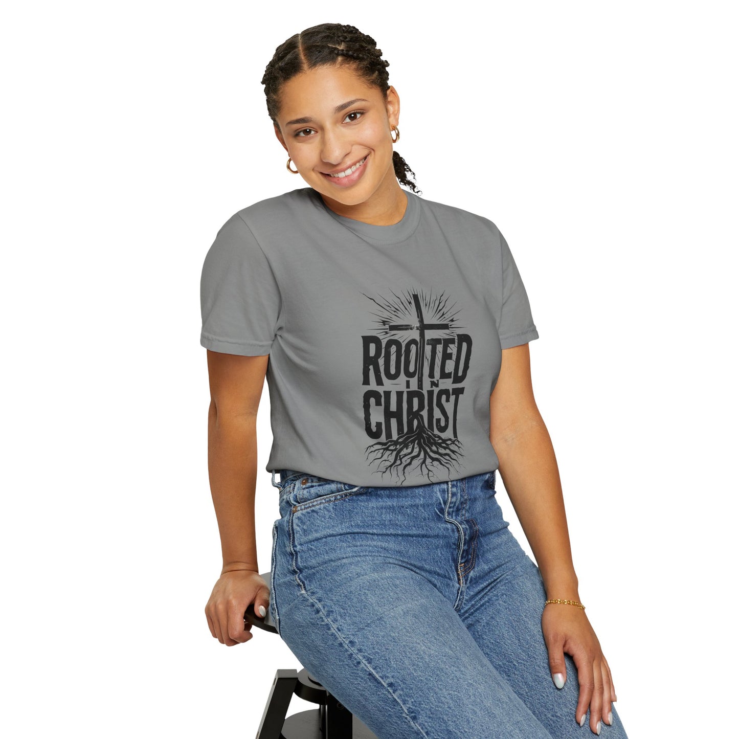 'Rooted Christ' - Unisex Garment-Dyed T-Shirt