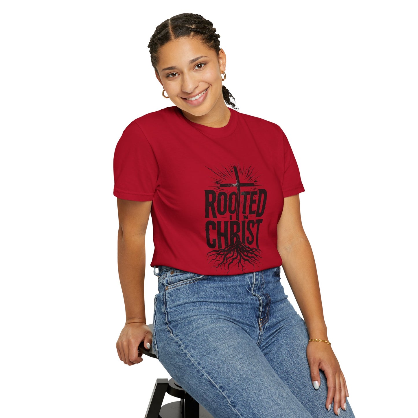 'Rooted Christ' - Unisex Garment-Dyed T-Shirt