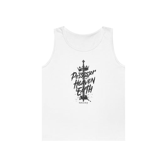 'Possessor of Heaven & Earth' - Men's Heavy Cotton Tank Top