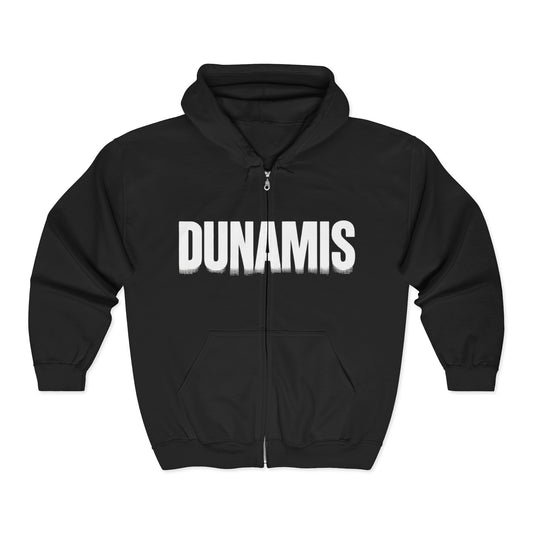 DUNAMIS Full Zip Hoodie, Unisex Heavy Blend Sweatshirt