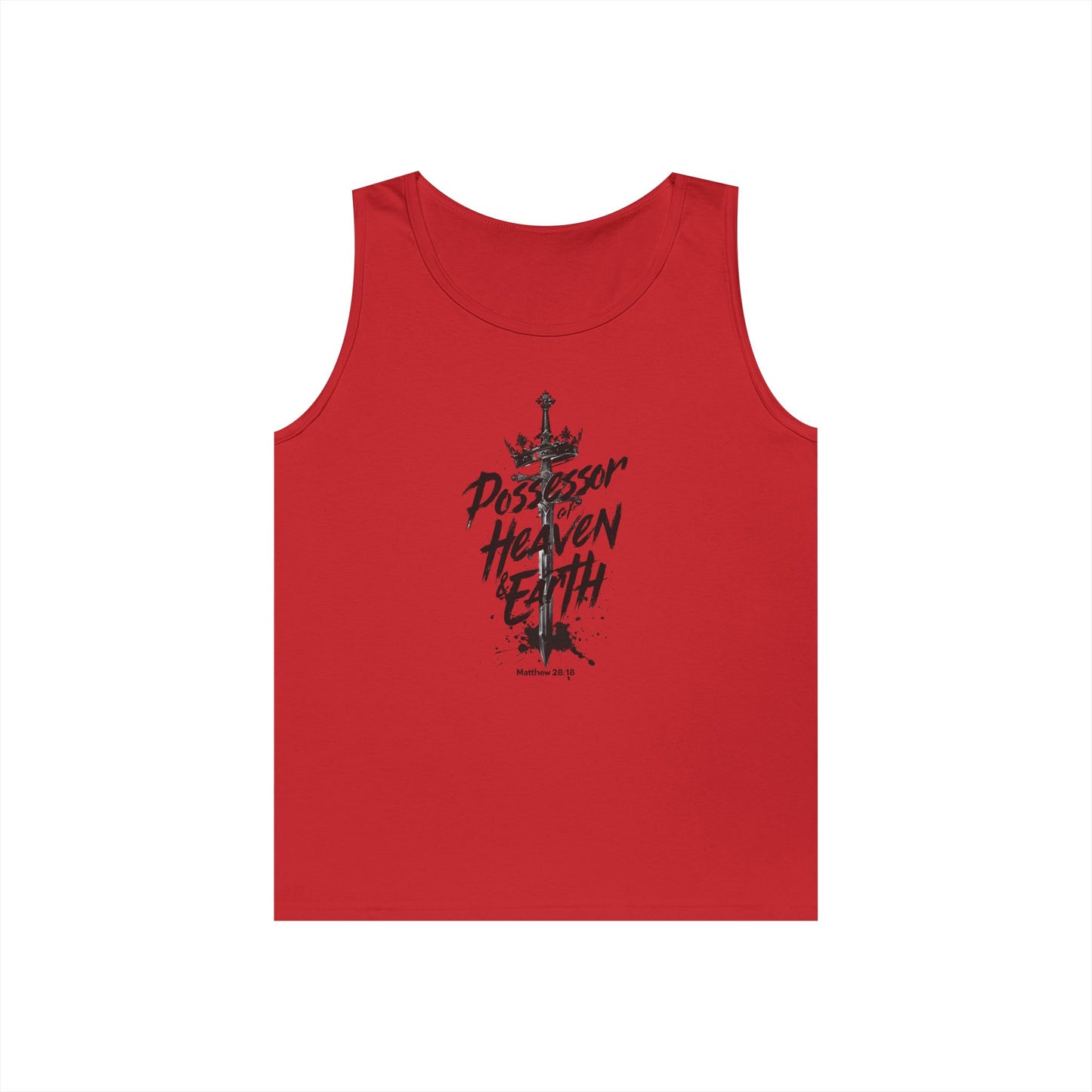 'Possessor of Heaven & Earth' - Men's Heavy Cotton Tank Top