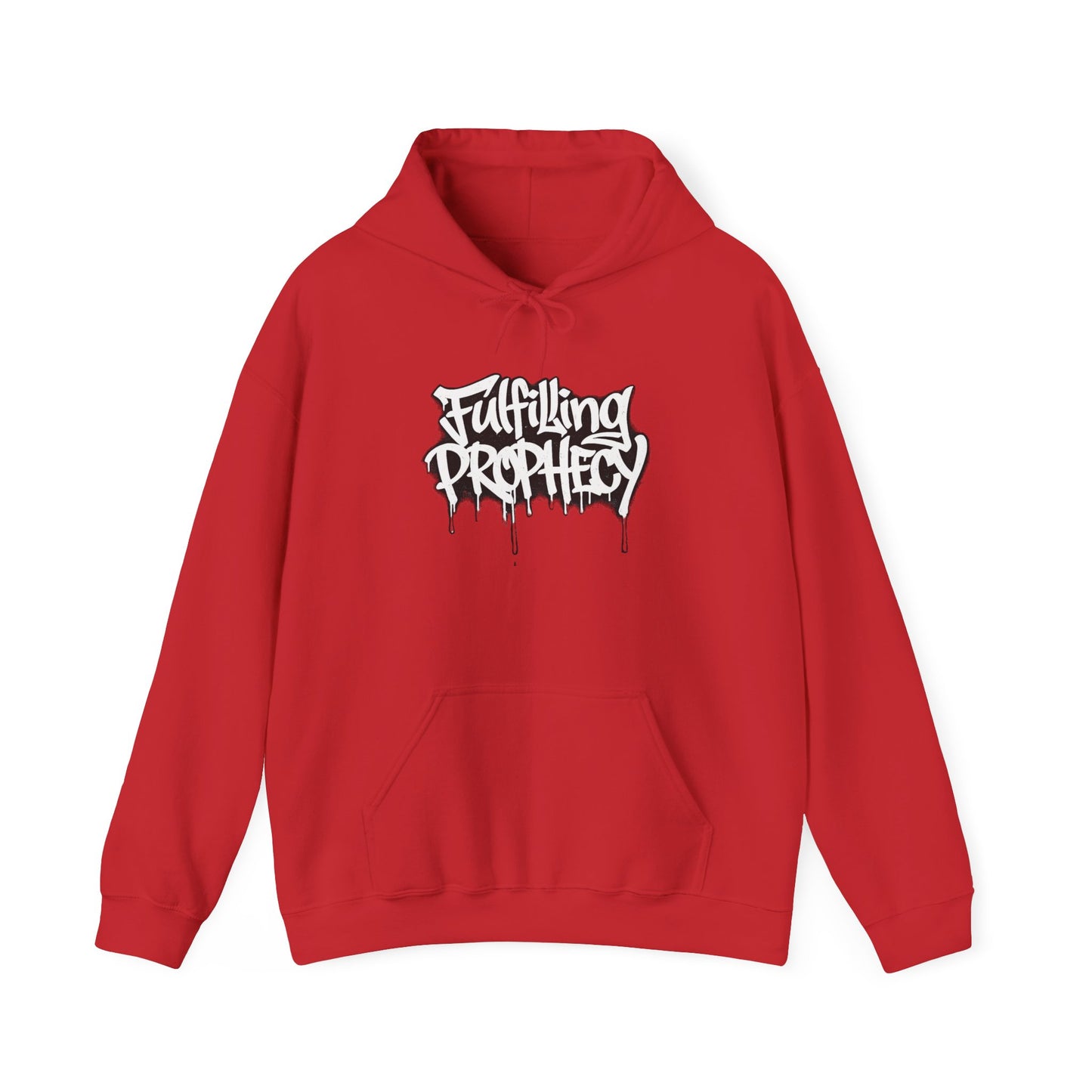 Fulfilling Prophecy Hoodie — Graffiti Scripture Hebrews 10:7 Pullover