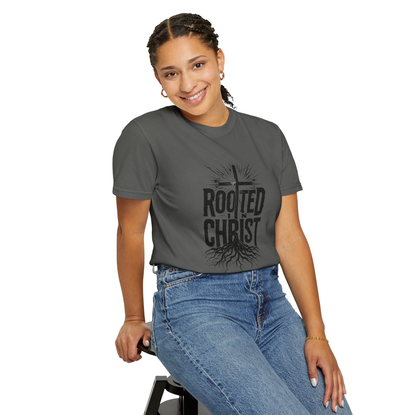 'Rooted Christ' - Unisex Garment-Dyed T-Shirt